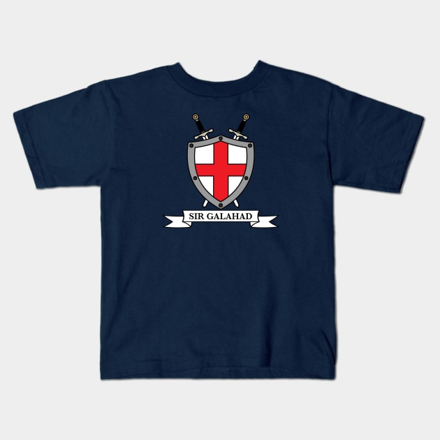 Galahad's Shield Kids T-Shirt by nickbeta